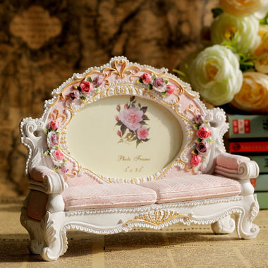 Pink Flower Sofa  Photo Frame