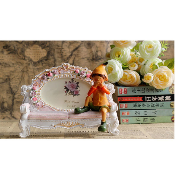 Pink Flower Sofa  Photo Frame