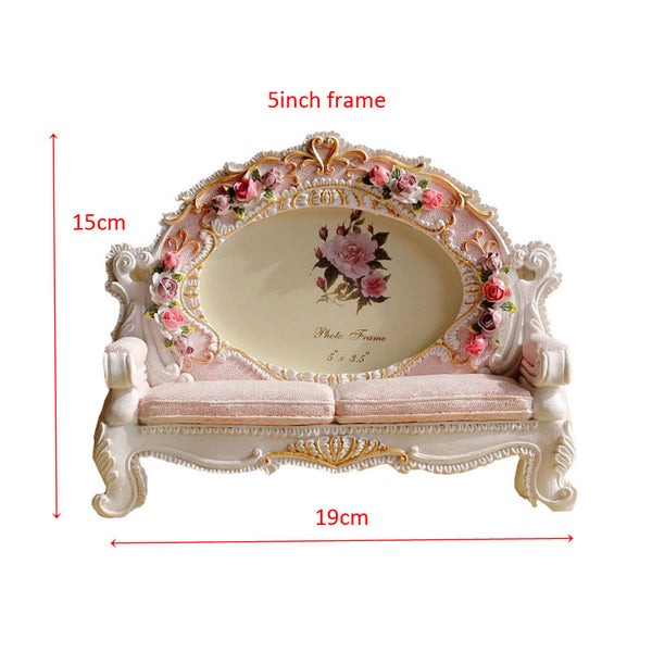 Pink Flower Sofa  Photo Frame