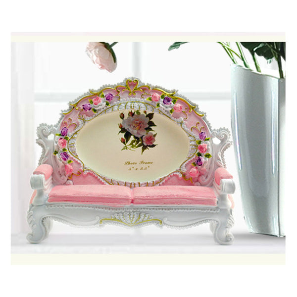 Pink Flower Sofa  Photo Frame